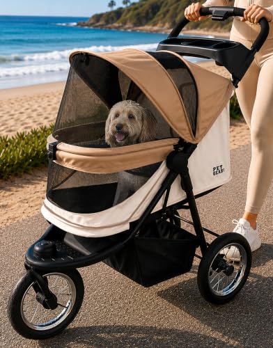 No Zip Jogger Pet Stroller for Cats (Espresso)