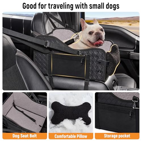 Center Console Dog Car Seat for Small Dogs