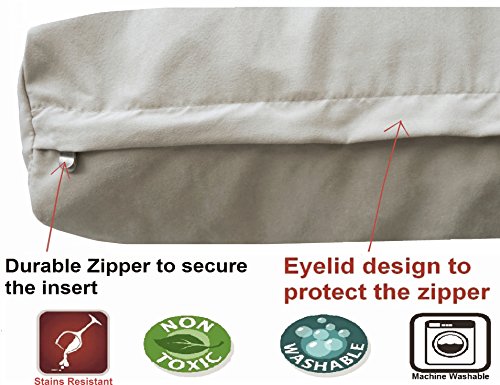 Orthopedic Dog Bed with Memory Foam for Medium Large Pet (Large 41" Length X 27" Width / Microsuede in Khaki)