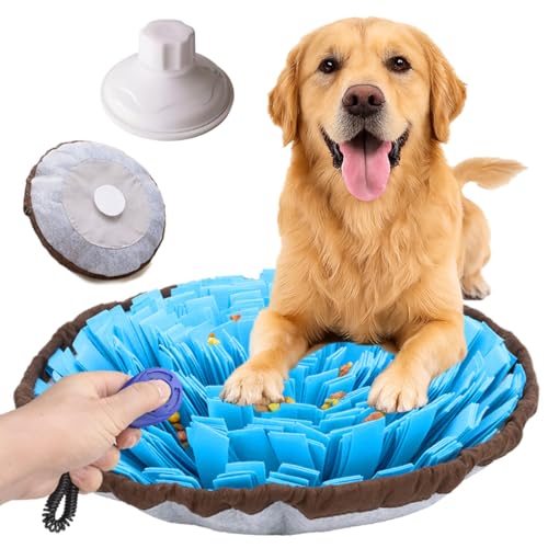 18" Dog Snuffle Mat (Blue 18 Inch with Clicker and Suction Cup)