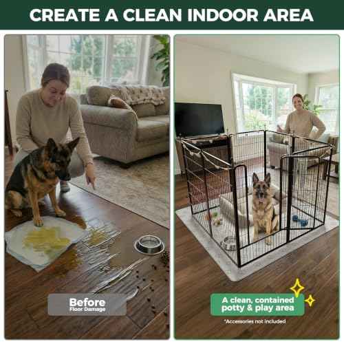 Rollick Dog Playpen with Washable Pee Pad (Black / 45"H)