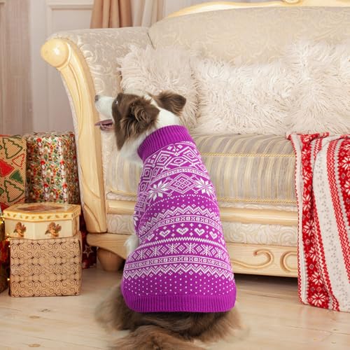 Dog Sweater Argyle (X-Small / Purple)
