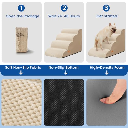Dog Steps for Bed and Couch (Khaki)