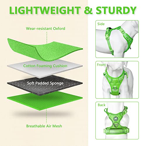 No Pull Dog Harness (S / Green(Matching Trim))
