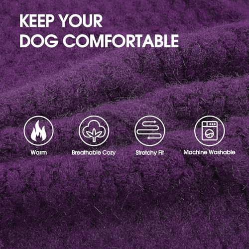 Large Dog Sweater (X-Large(Chest:24.4 in) / Purple)