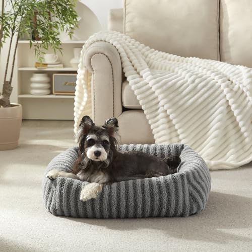 Medium Dog Beds for Medium Sized Dog (Grey / S Plus(25"Lx21"Wx7"Th))