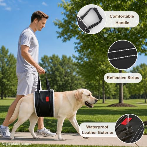 Leather Dog Lift Harness (L)