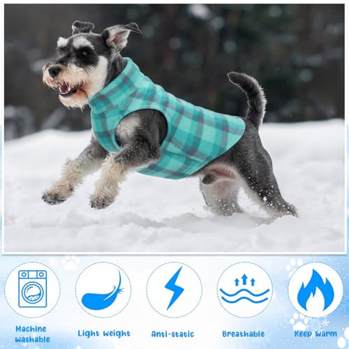 10 Pack Large Dog Sweater Fleece Pet Dog Plaid Clothes Winter (L / Stylish)