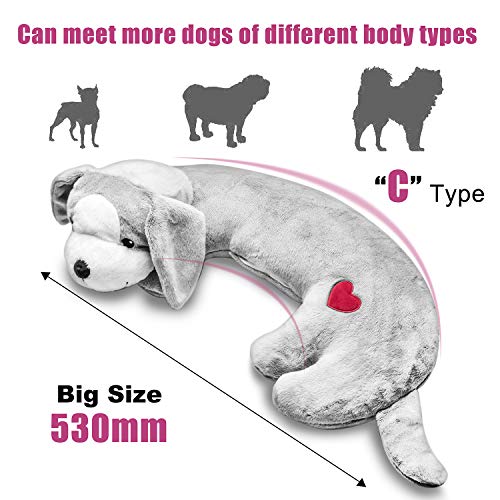 Hearbeat Toy for Dog Anxiety Relief Behavioral Training Aid Toy (Grey)