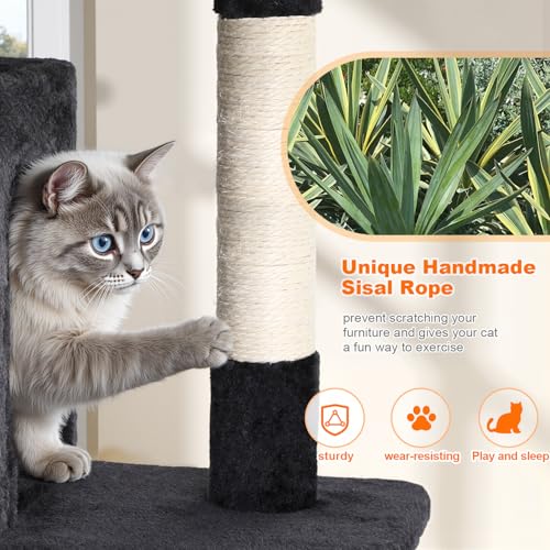 54" Cat Tree Tower (Grey)