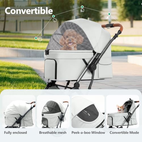 Pet Stroller for Small (Grey)