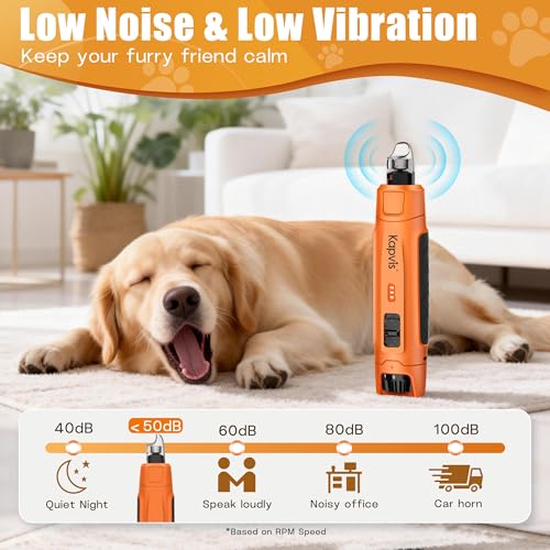 6 Speed Dog Nail Grinder with Quiet (Orange)