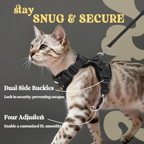 Cat Harness and Leash Set (Xs / Lunar Prowl)