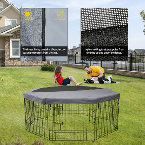 Top Cover Sun (Gray / Fits 24"W Octagon Playpen)