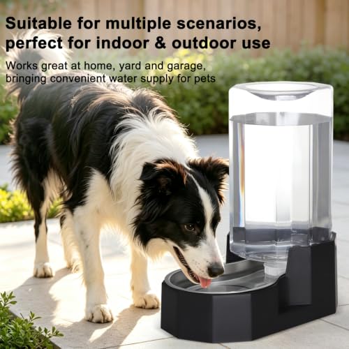 8L Large Dog Water Dispenser (Black / 8L Without Filter)