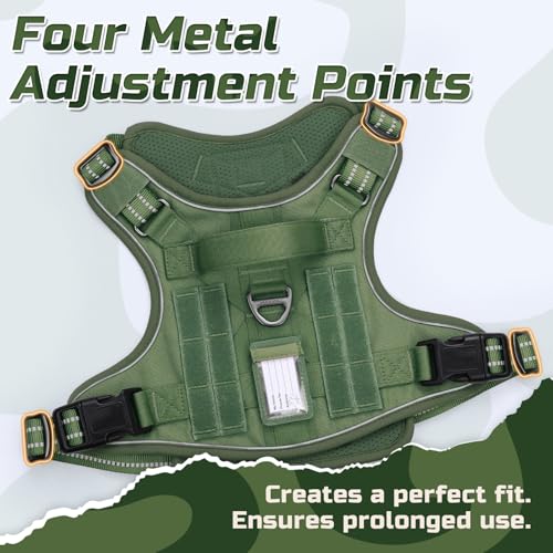 Tactical Dog Harness for Large (Green / Large)