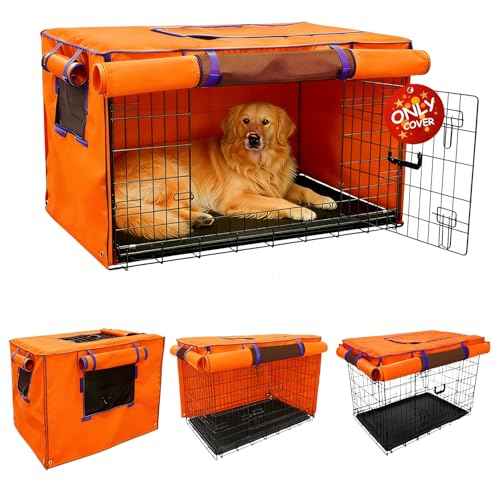 42 Inch Orange Dog Crate Cover (42.0"L x 28.0"W x 30.0"H / Orange)