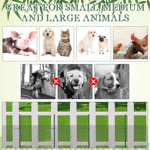 Animal Barrier Fence 12in x 33ft No Dig Garden Fence Mesh Fencing with Steel Stake Movable Portable Temporary for Poultry Dogs Rabbits Chicken Snake Barrier Garden Backyard Outdoor (12in x 33ft)