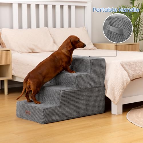 Dog Steps for Bed & Couch (Grey / 4-Step 18.5" H)