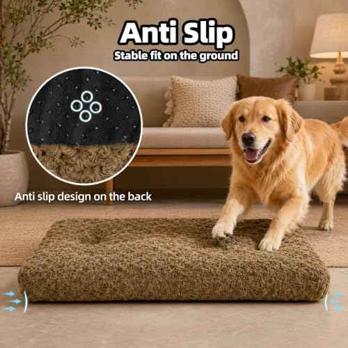 Dog Bed Large Size (Camel / 35"L x 23"W x 4"Th)