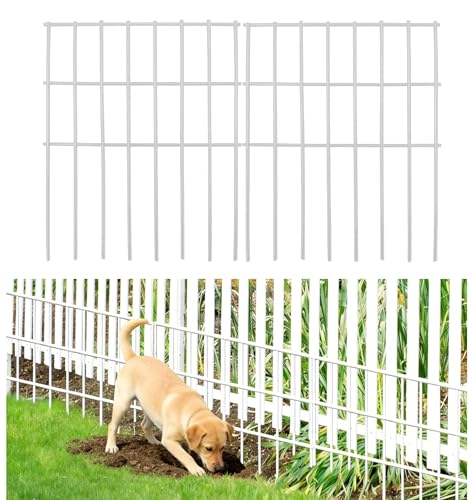 White Animal Barrier Fence 16.5 in (16.5 in(H)x 10.4 ft(L) / White)