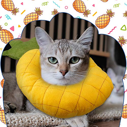 4 Pcs Adjustable Cat Cone Collar Soft Cat Recovery Collar Cute