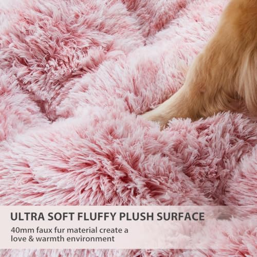 Dog Bed for Large Dogs (Pink / 3XL(53x36 inch))