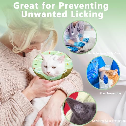 Cat Cone Collar Soft (Waterproof Green / Small)