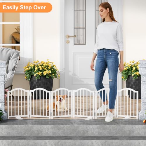 Short Dog Gate Indoor (White / 6 Panel-16''H, Up to 72''W)
