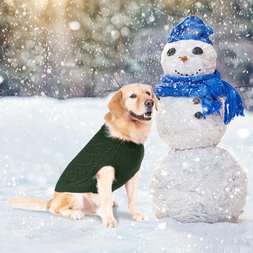 Dog Sweater for Large Dogs (DarkGreen / Large)