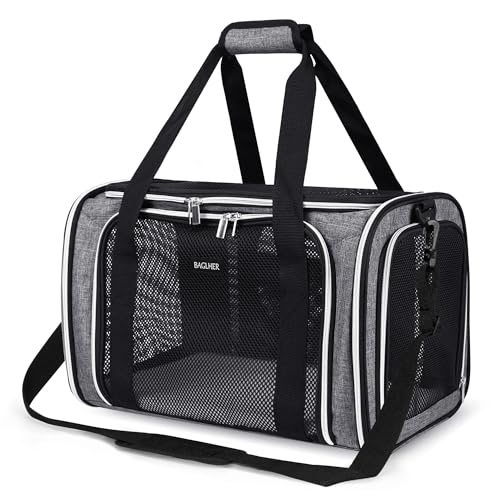 Pet Travel Carrier (Grey / 17.0"L x 11.0"W x 12.0"H)