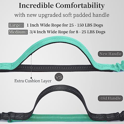 Hands Free Dog Leash with Zipper Pouch (Teal / Large)