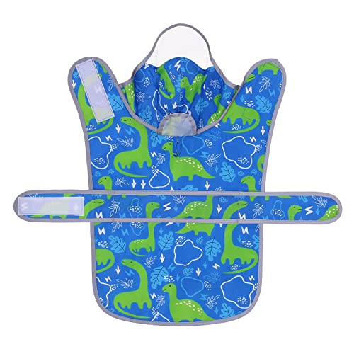 Clear Hooded Dog Raincoat Jacket Poncho with Dog Leash Hole Dino XXL (XX-Large / Dinosaurs)