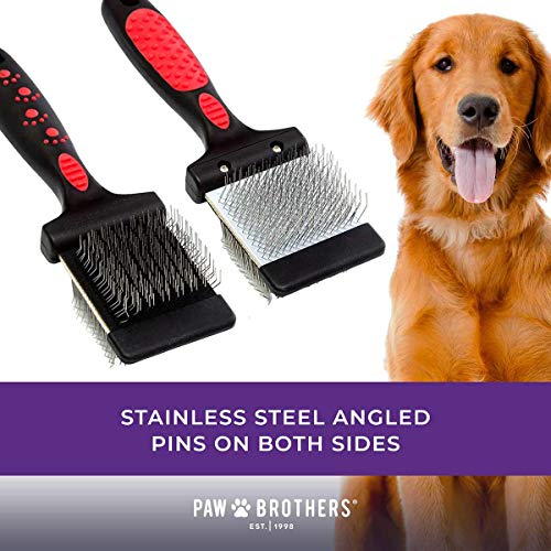 Paw Brothers Double Sided Extra Firm Flex Slicker Brush