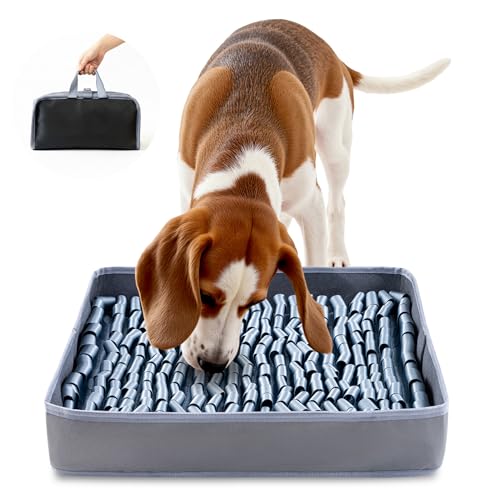 Snuffle Mat for Dogs (Silver / 14" X 12"-Portable)