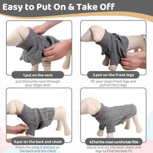 Dog Sweater for Small to Large Dogs (Large / Slate Grey)
