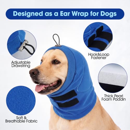 Dog Ear Muffs Noise Protection (Cobalt Blue / X-Large)