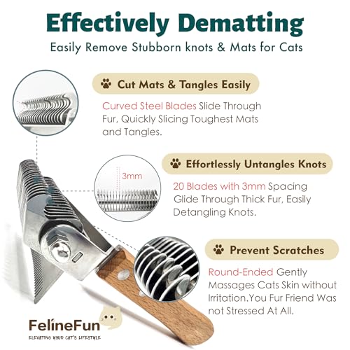 Cat Brush for Dematting & Deshedding