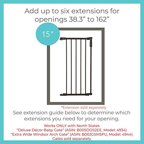 6 Bar Extension for Deluxe Décor Gate (Matte Bronze / 15" Wide)