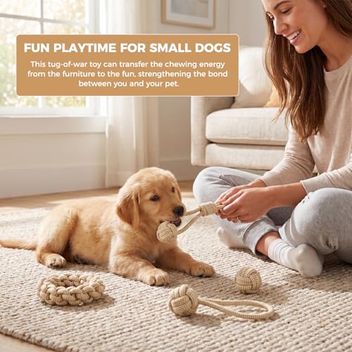 4 Pack Dog Rope Toys for Small Dogs