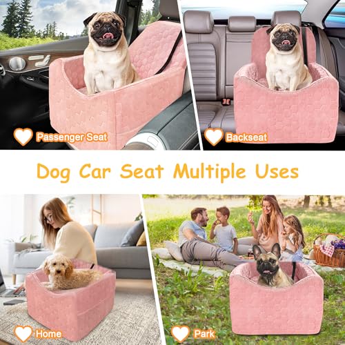 Dog Car Seat for Small (Pink / Medium)