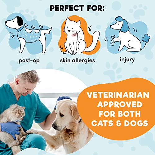 Inflatable Dog Cone Collar Alternative After Surgery Large (Navy Blue / Large [Neck:14"-18"])