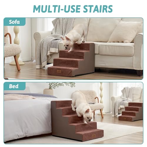 Dog Stairs for Small Dogs (Brown / 19.7x29.5x23.6 inch)