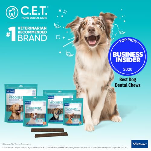 C.E.T. Veggiedent Fr3sh Plaque and Tartar Control Chews for Dogs (Small Dog 11-22lbs)