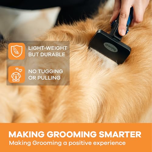 Deshedding Dog Brush for Long Hair (Medium / blue)