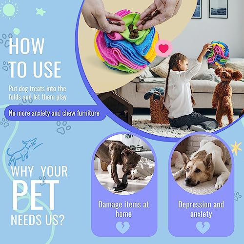 Pet Snuffle Ball (New rainbow color / 10cm)