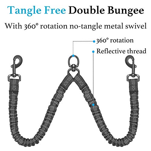 Double Dog Leash (Black / Large)