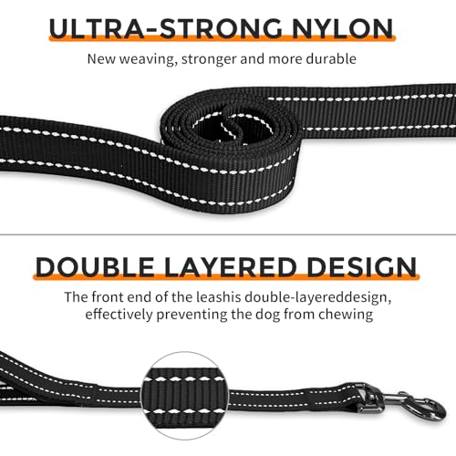 Hands Free Dog Leash by Kazazoo (Black / M)