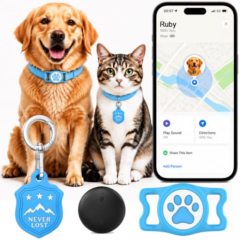 Dog Tracker with Apple Find My (Blue)