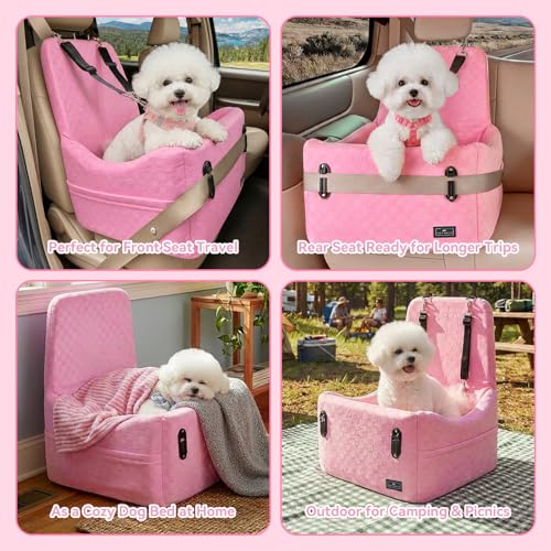 Cat Car Seat with Patented Safety System (Pink / Medium)